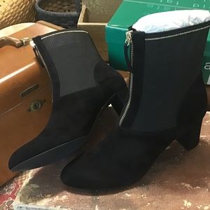 NEW!  Black Suede Boots (9.5)